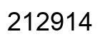 Number 212914 black image