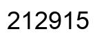 Number 212915 black image