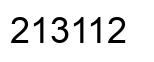 Number 213112 black image