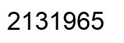Number 2131965 black image