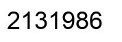 Number 2131986 black image