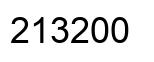Number 213200 black image