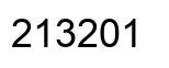 Number 213201 black image