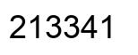 Number 213341 black image
