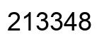 Number 213348 black image