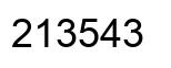Number 213543 black image