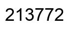 Number 213772 black image