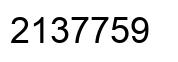 Number 2137759 black image