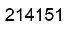 Number 214151 black image