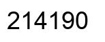 Number 214190 black image