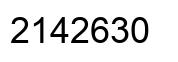 Number 2142630 black image