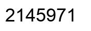 Number 2145971 black image