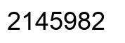 Number 2145982 black image