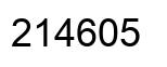Number 214605 black image