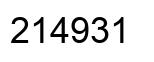 Number 214931 black image