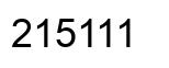Number 215111 black image