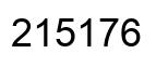 Number 215176 black image