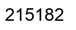 Number 215182 black image