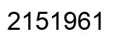 Number 2151961 black image