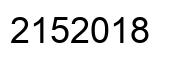 Number 2152018 black image