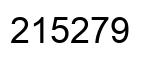Number 215279 black image