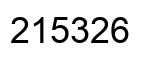 Number 215326 black image