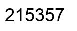 Number 215357 black image