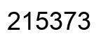 Number 215373 black image