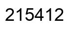 Number 215412 black image