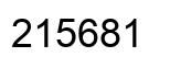 Number 215681 black image