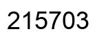 Number 215703 black image
