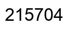 Number 215704 black image