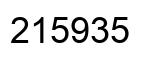 Number 215935 black image