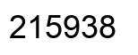 Number 215938 black image