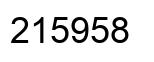 Number 215958 black image