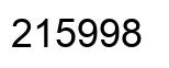 Number 215998 black image
