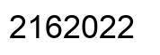 Number 2162022 black image