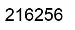 Number 216256 black image
