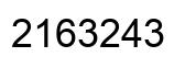 Number 2163243 black image