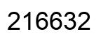 Number 216632 black image