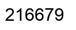 Number 216679 black image