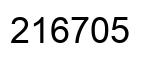 Number 216705 black image