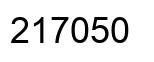 Number 217050 black image