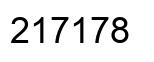 Number 217178 black image