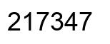 Number 217347 black image