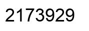 Number 2173929 black image
