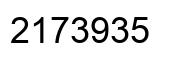 Number 2173935 black image