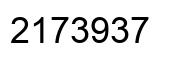 Number 2173937 black image