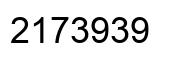 Number 2173939 black image