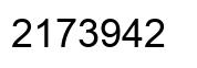 Number 2173942 black image